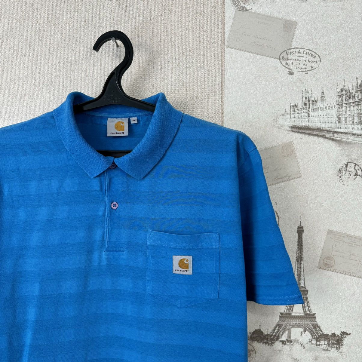 Carhartt Vintage Carhartt T shirt Polo Shirt Blue Sz XL Streetwear Size US XL / EU 56 / 4 - 10 Thumbnail