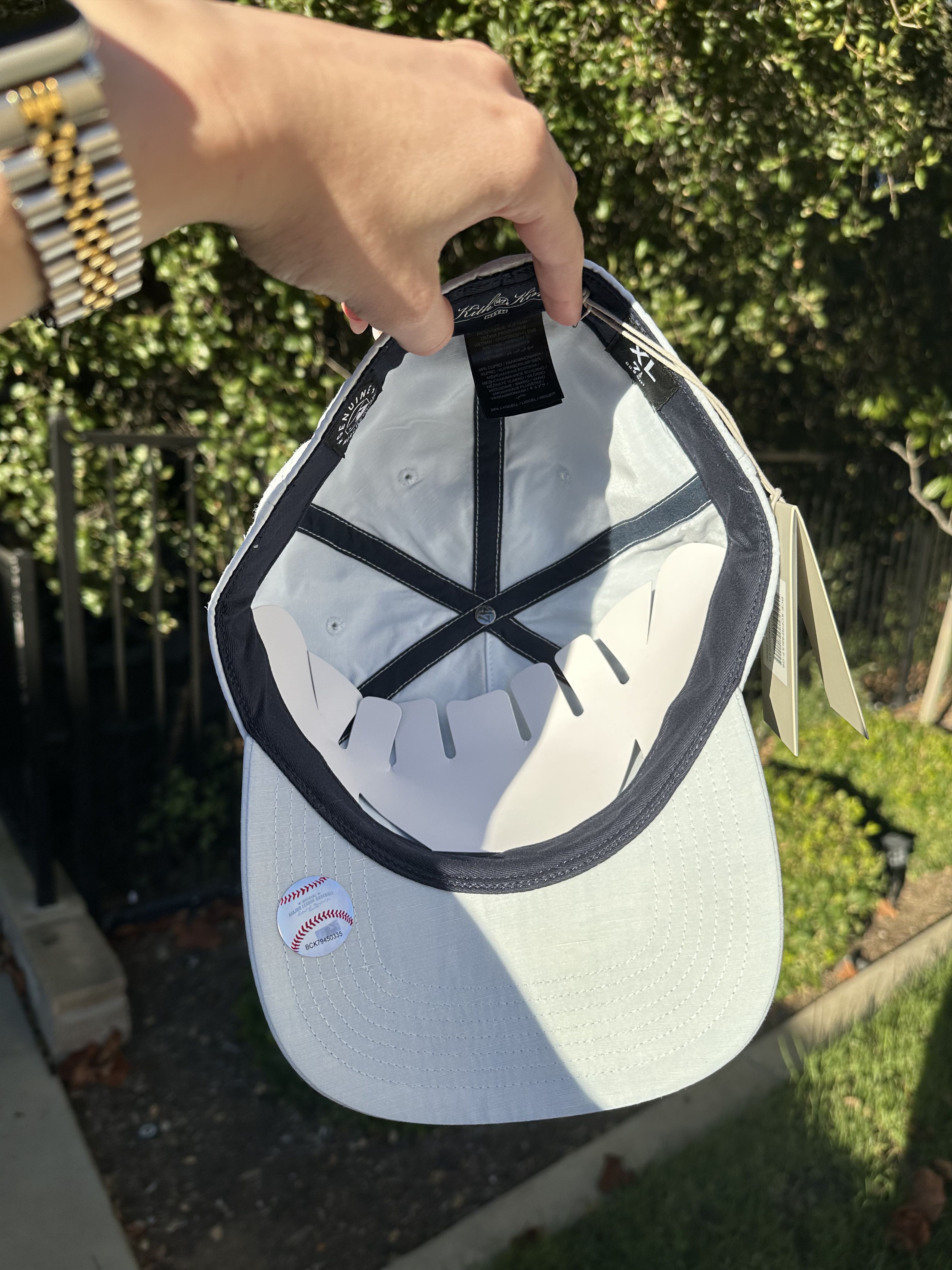Kith × New York Yankees Kith & '47 NY Yankees Cupro Linen Franchise LS Cap - XL Size ONE SIZE - 4 Thumbnail