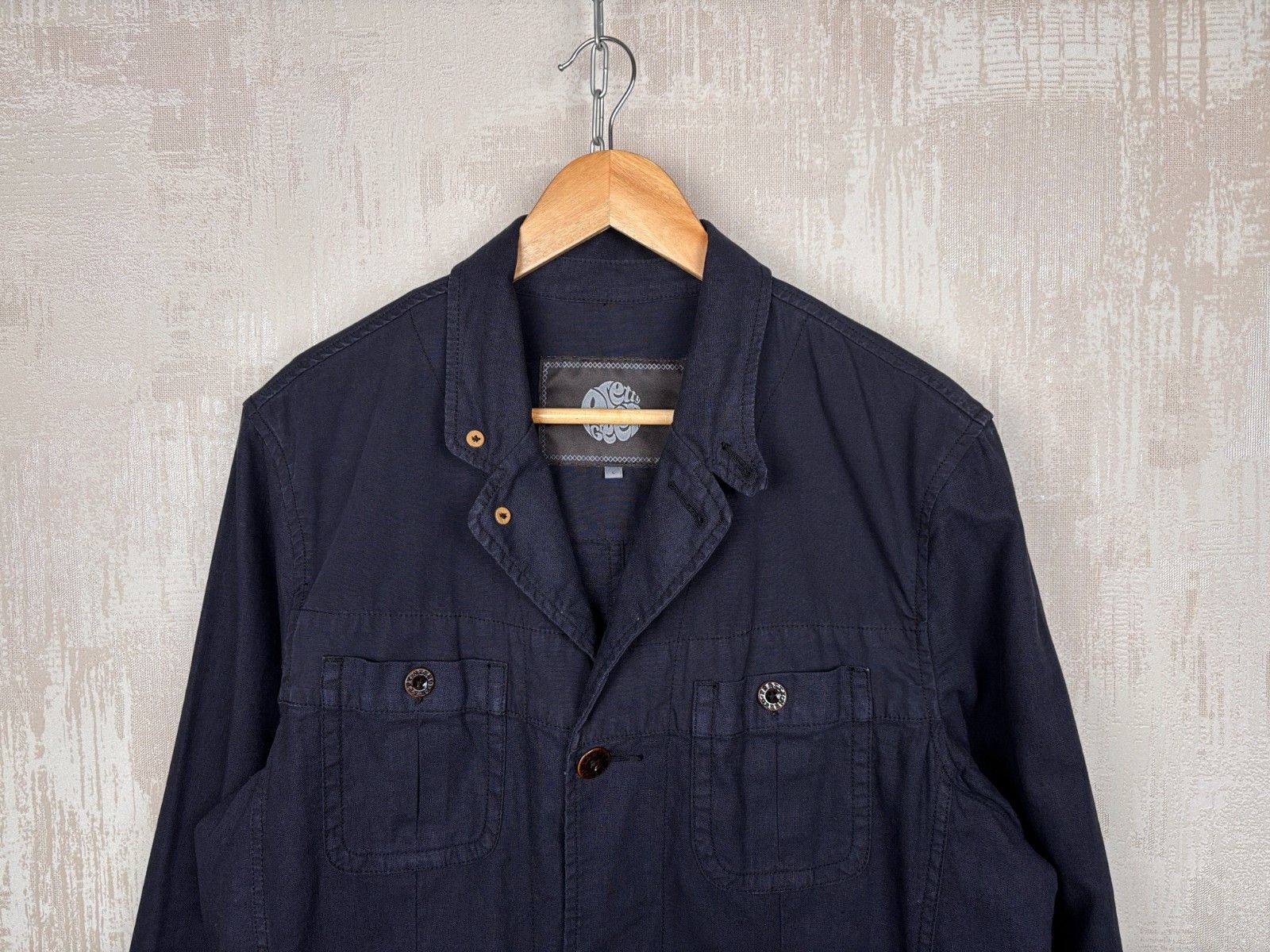 Pretty Green Pretty Green Linen / Cotton Pockets Jacket Navy Size US L / EU 52-54 / 3 - 3 Thumbnail