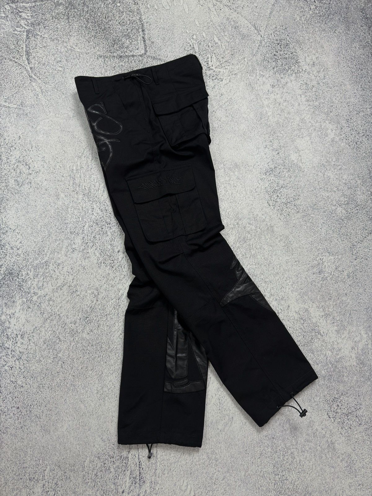 Corteiz × Japanese Brand Y2K Minus Two Parachute Cargo Pants Big Logo BBC Style Size US 30 / EU 46 - 12 Thumbnail
