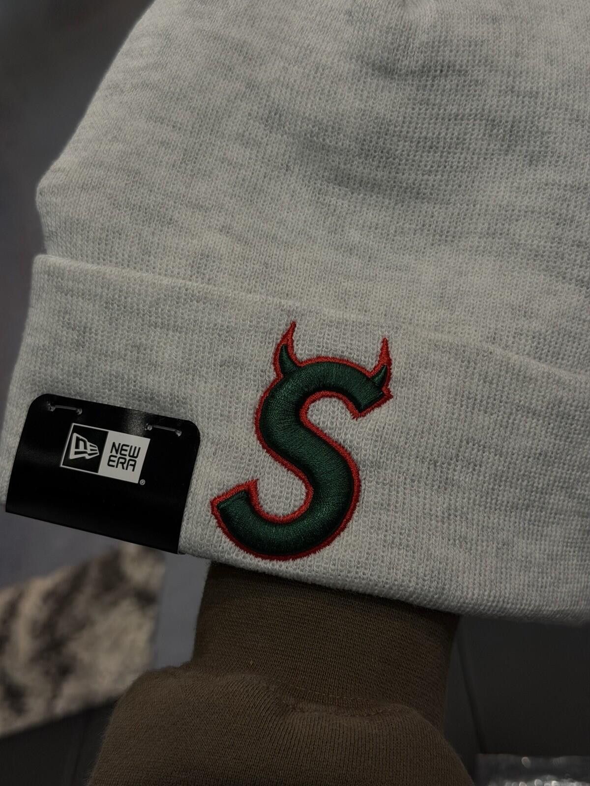 Supreme Supreme New Era Devil S Logo Beanie - Grey - Brand New Size ONE SIZE - 4 Thumbnail