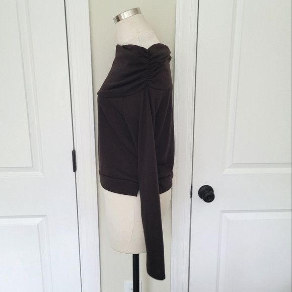 Other Inappropriate Fashion Chocolate Cropped Top Fall Spring Size S / US 4 / IT 40 - 5 Thumbnail