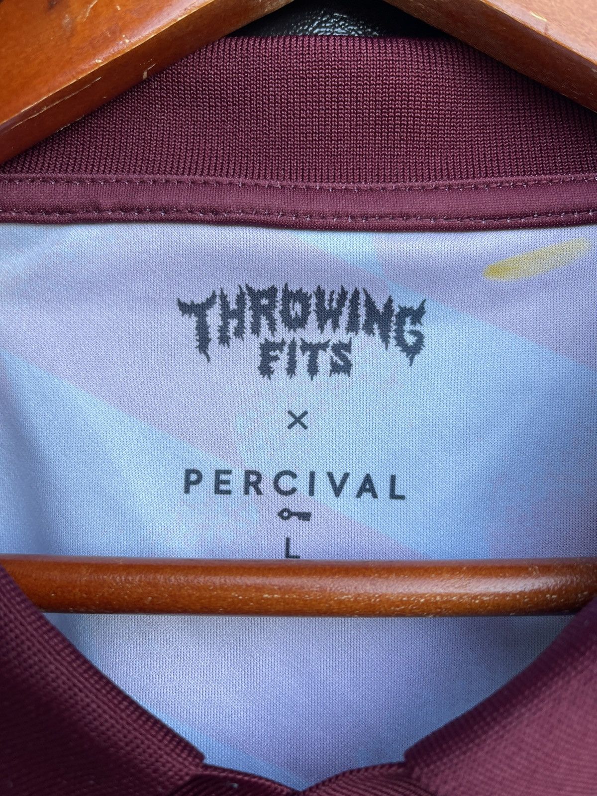 Throwing Fits Percival x Throwing Fits Football Shirt Jersey Burgundy Teal Size US L / EU 52-54 / 3 - 6 Thumbnail