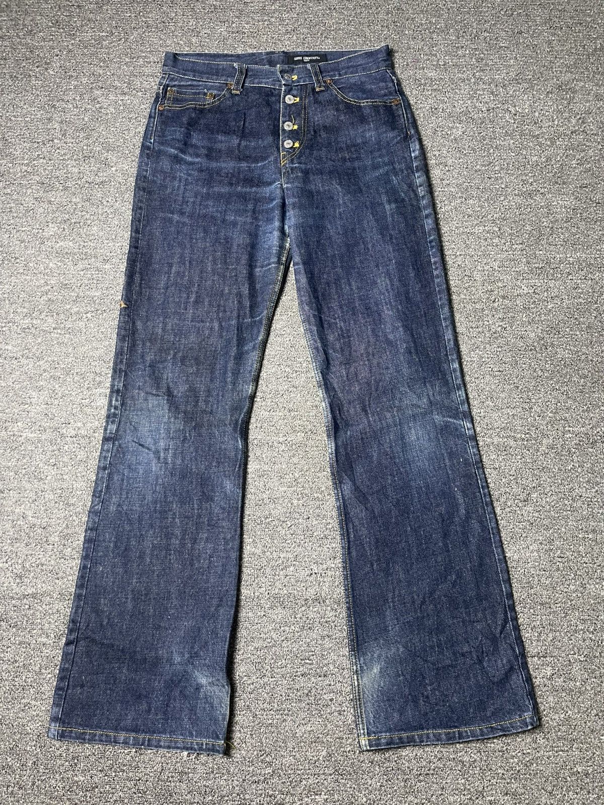 Japanese Brand × Vintage OZONE Flower Embroidery Flare Denim Jeans (91) Size US 28 / EU 44 - 1 Thumbnail