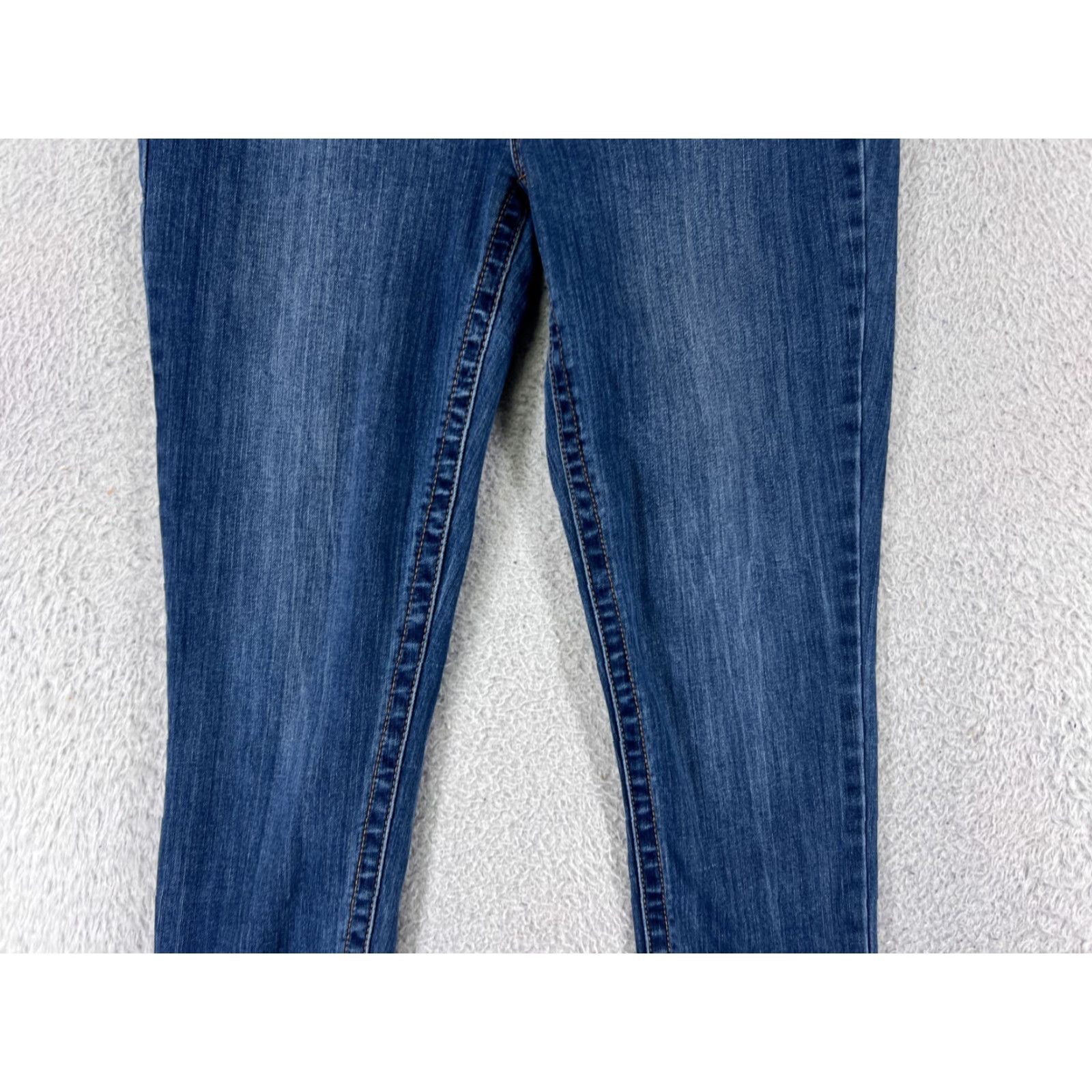 Vintage Seven7 Jeans Women 8 Blue Denim Skinny Mid Rise Stretch - 5-Pocket Comfort Embroidered Logo Size 30" / US 8 / IT 44 - 6 Thumbnail