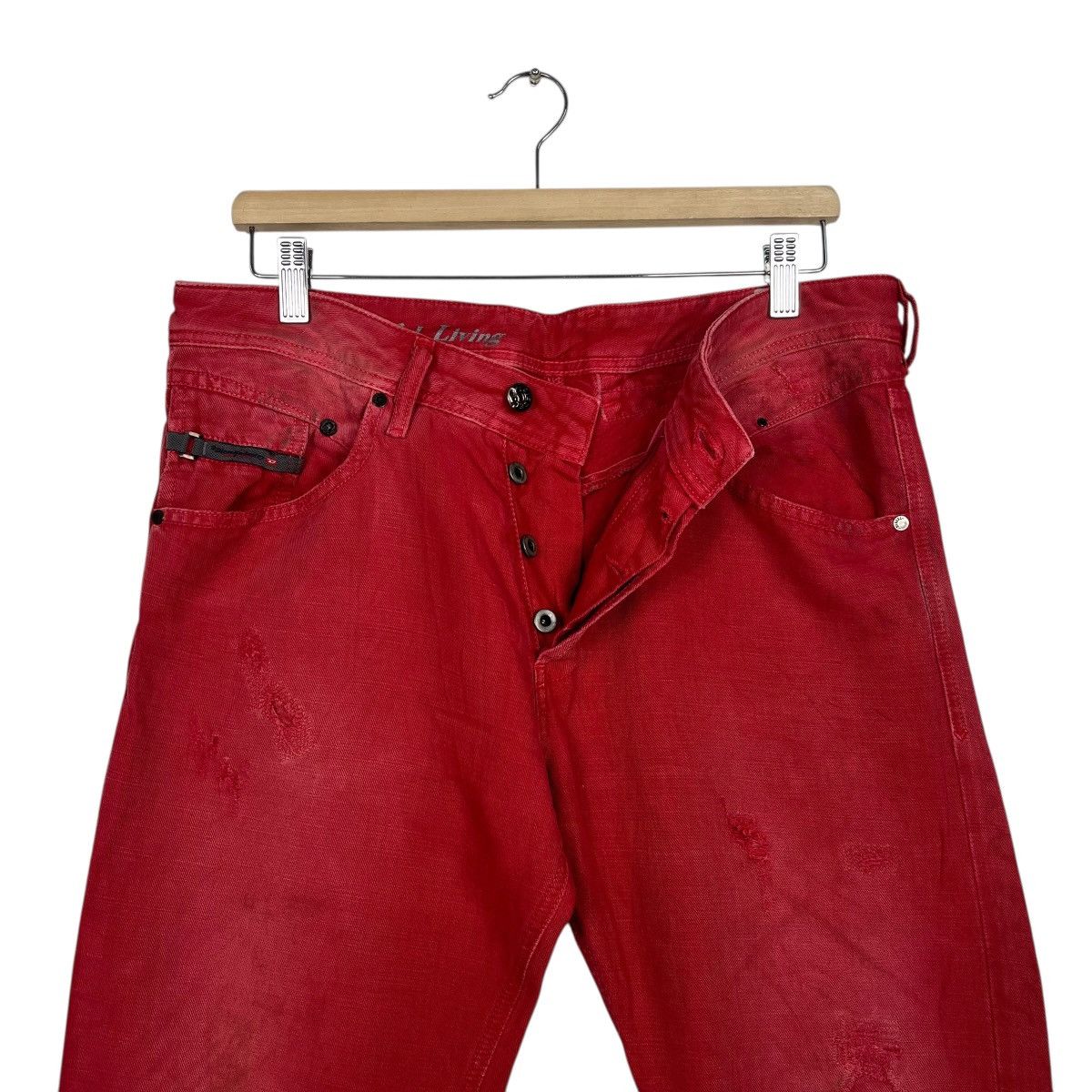 Diesel Vintage Diesel Italian Designer Avant Garde Denim Jeans Size US 34 / EU 50 - 17 Thumbnail