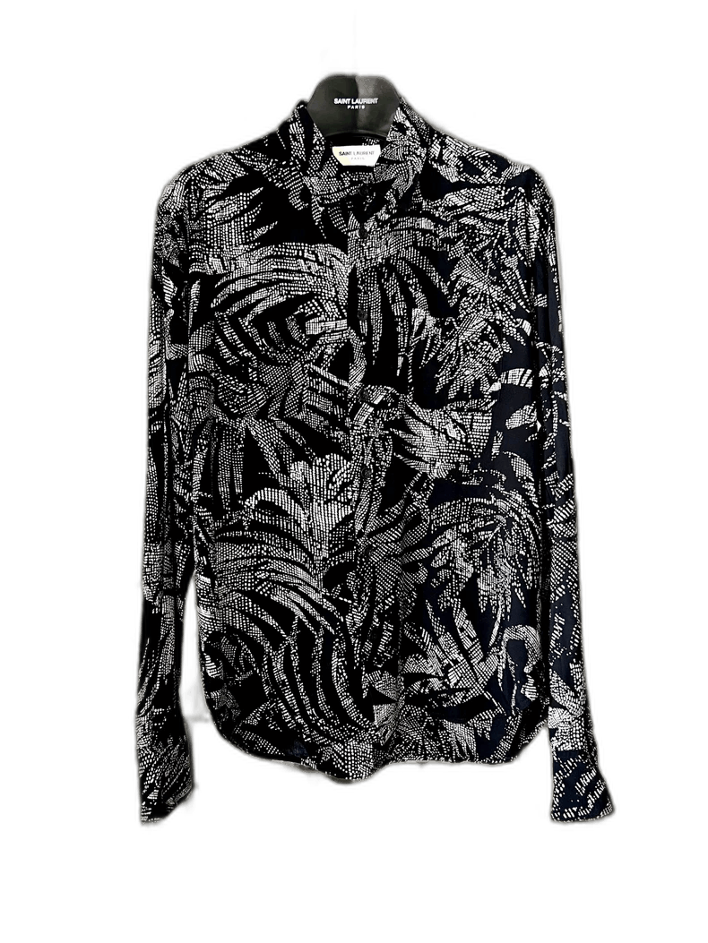 Saint Laurent Paris saint laurent palm silk black shirt Size US S / EU 44-46 / 1 - 1 Thumbnail