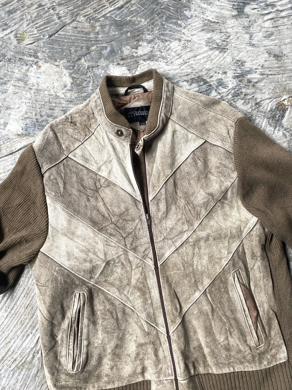 Vintage 💥BINDING NOW💥Vintage Stylewise Half Leather Jacket wool Size US M / EU 48-50 / 2 - 6 Thumbnail