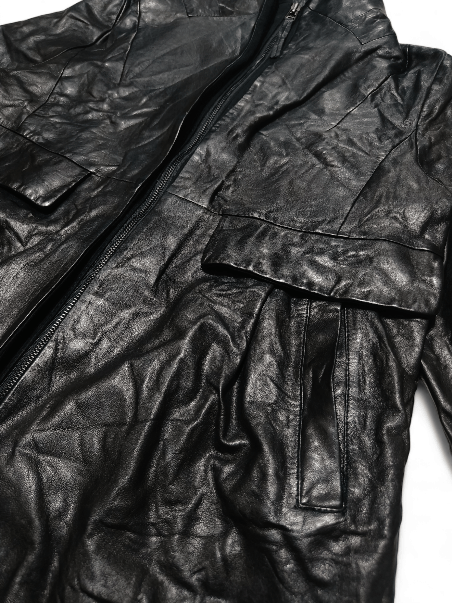 Other Vintage LIO BELL Women's Sheepskin Leather Long Coat Jacket Size M / US 6-8 / IT 42-44 - 6 Thumbnail