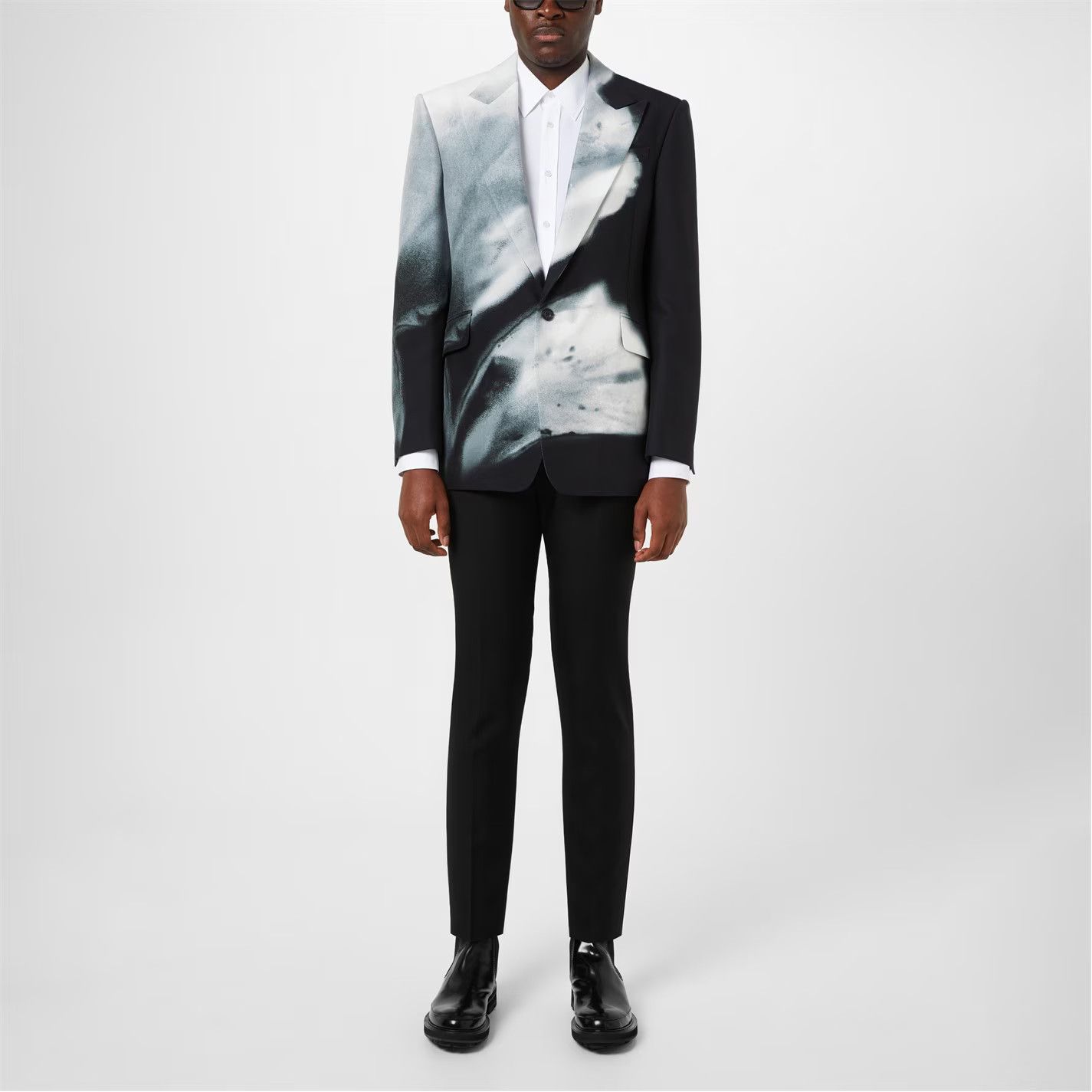 Alexander McQueen o1g2r1mq0326 Luminous Flower Single Breasted Blazer Size US XXL / EU 58 / 5 - 5 Thumbnail
