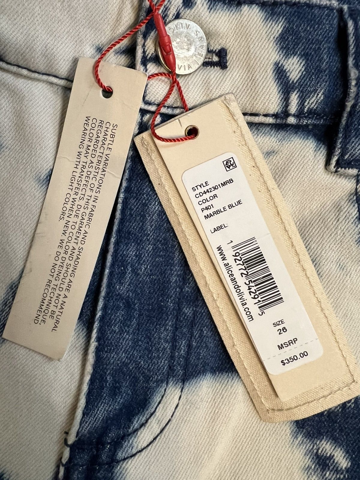 Alice + Olivia Alice & Olivia High Rise Straight Leg Jeans Size 26" / US 2 / IT 38 - 7 Thumbnail