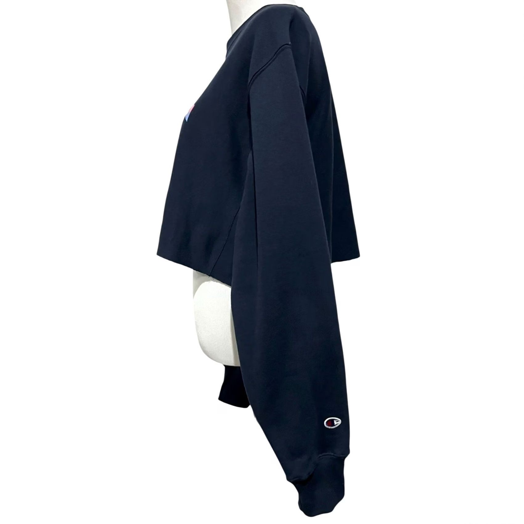 Champion Vail Colorado Champion Sweatshirt Crew Neck Cropped Reverse Weave Navy Blue Sz M Women Pullover Casual Sports Ski Size M / US 6-8 / IT 42-44 - 4 Thumbnail