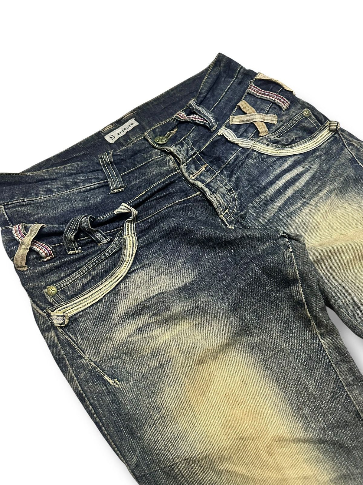 Japanese Brand Sorridere Distressed Japan Jeans Wideleg Style With MudWash Size US 34 / EU 50 - 7 Thumbnail