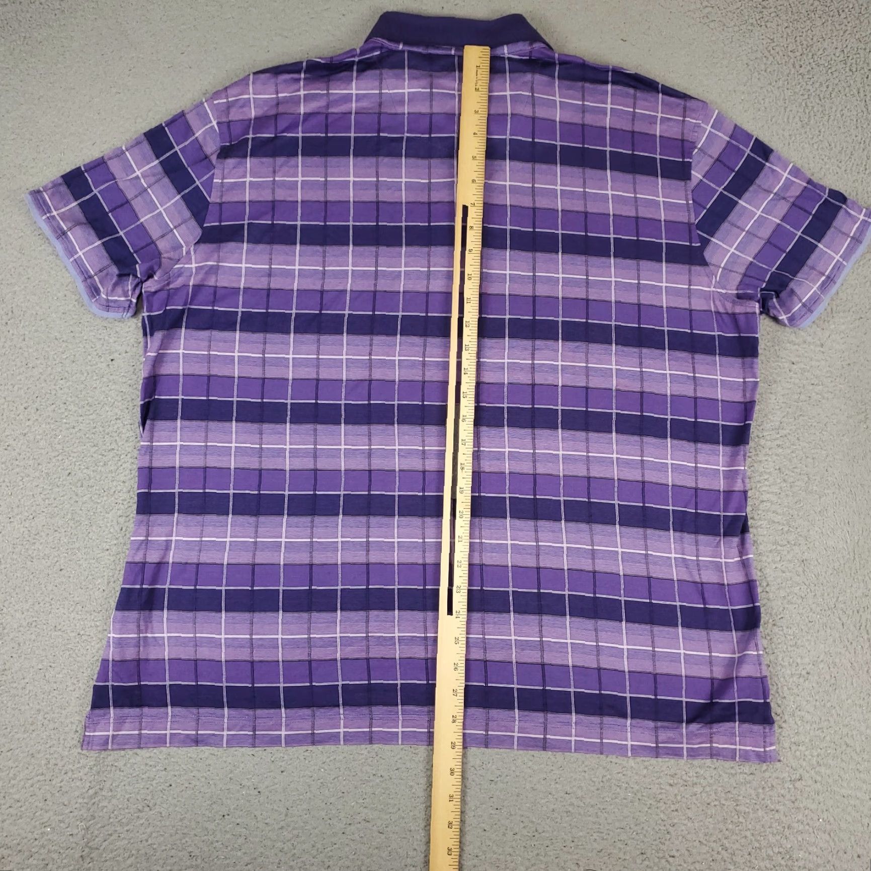 Robert Graham VINTAGE Robert Graham Polo Shirt Mens 2XL Purple Plaid Skull Rose Casual Short Sleeve Polo Size US XXL / EU 58 / 5 - 4 Thumbnail