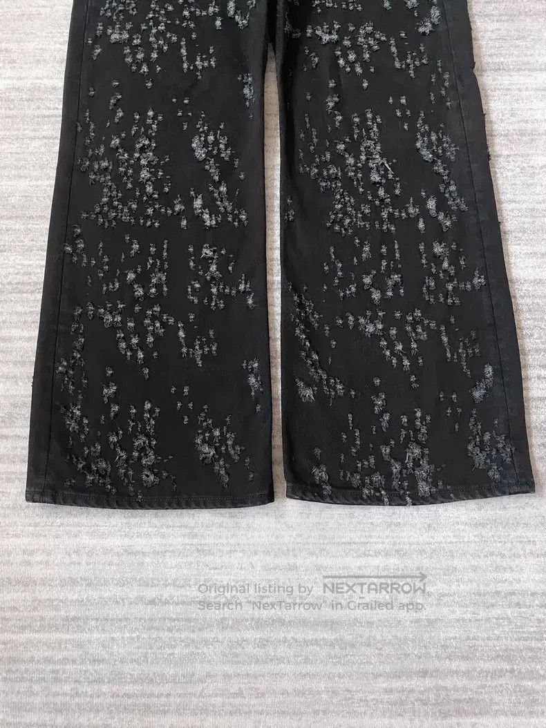Acne Studios Acne Studios Bullet Hole Destroyed Hole Flared Denim Pants Size US 30 / EU 46 - 3 Thumbnail