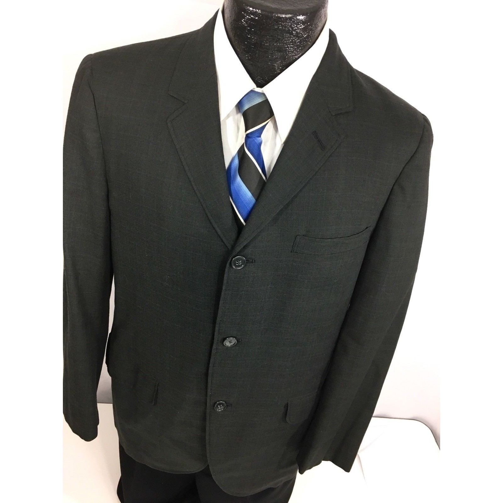 Other Vtg PN Hirsch Black ROCKABILLY Sport Coat 3 BTN Jacket Size 40R - 2 Thumbnail