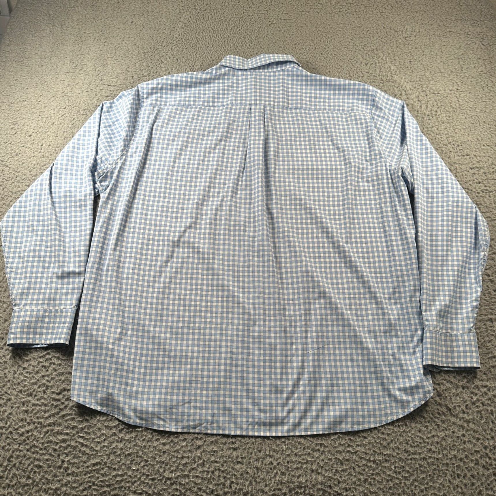 Vineyard Vines Vineyard Vines Shirt Mens XL OTG Performance Light Blue Gingham Button Down Size US XL / EU 56 / 4 - 4 Thumbnail