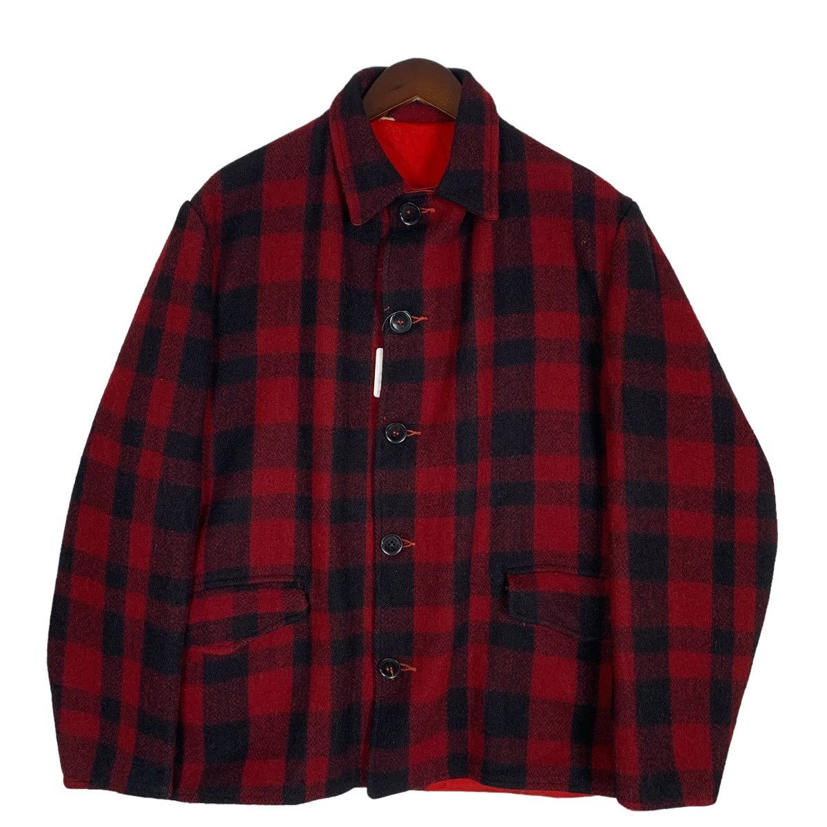 Japanese Brand × Vintage Japanese Brand Checkerboard Jacket Wool Jacket Size US L / EU 52-54 / 3 - 1 Thumbnail