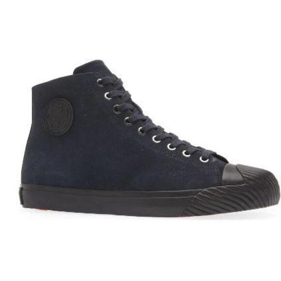 Ted Baker Ted Baker London Mens Dark Blue Suede High Top Lace Up Sneak Size US 10 / EU 43 - 13 Thumbnail