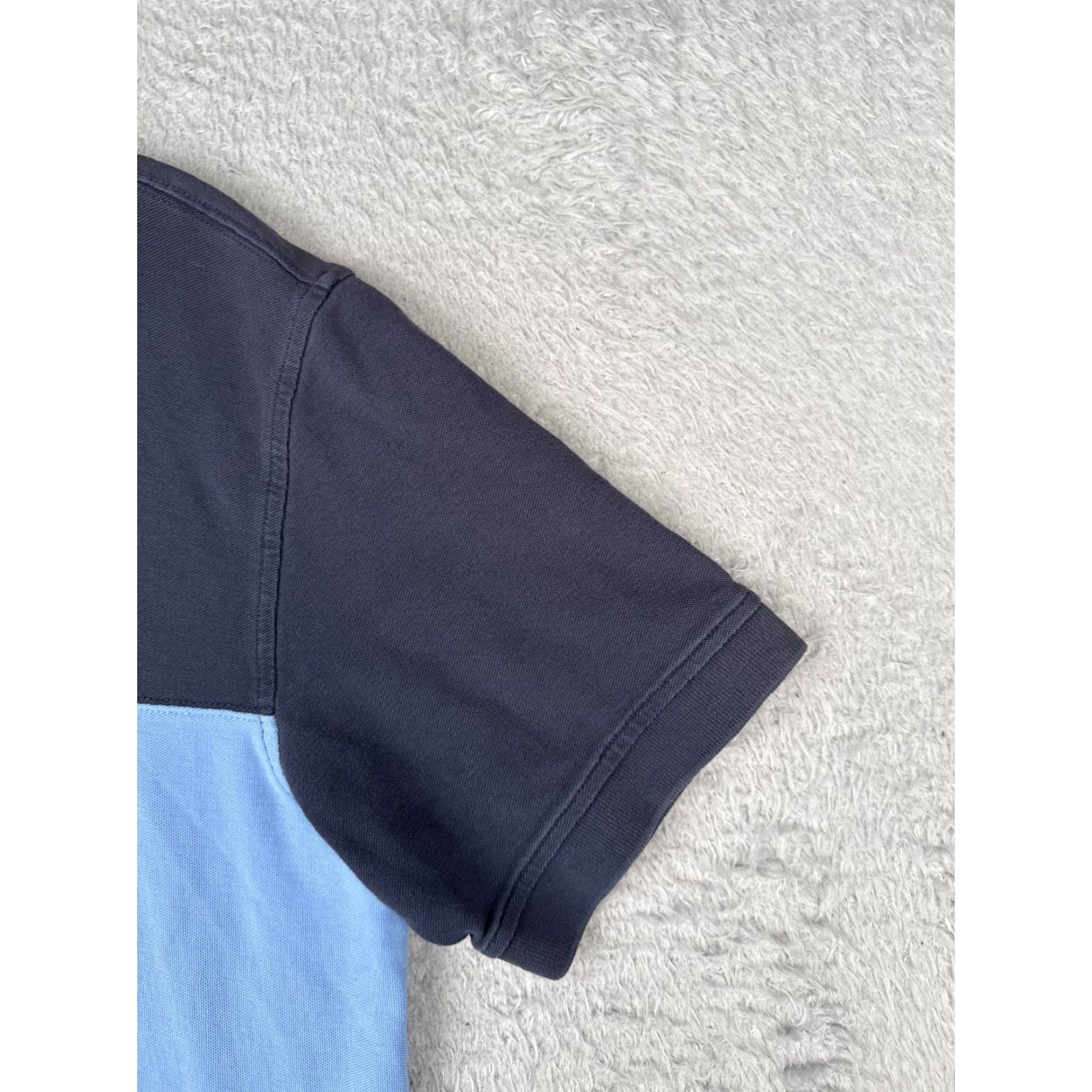 Nautica Nautica Men's Polo Shirt Medium Blue Colorblock 100% Cotton Short Sleeve Golf Activewear Size US M / EU 48-50 / 2 - 2 Thumbnail