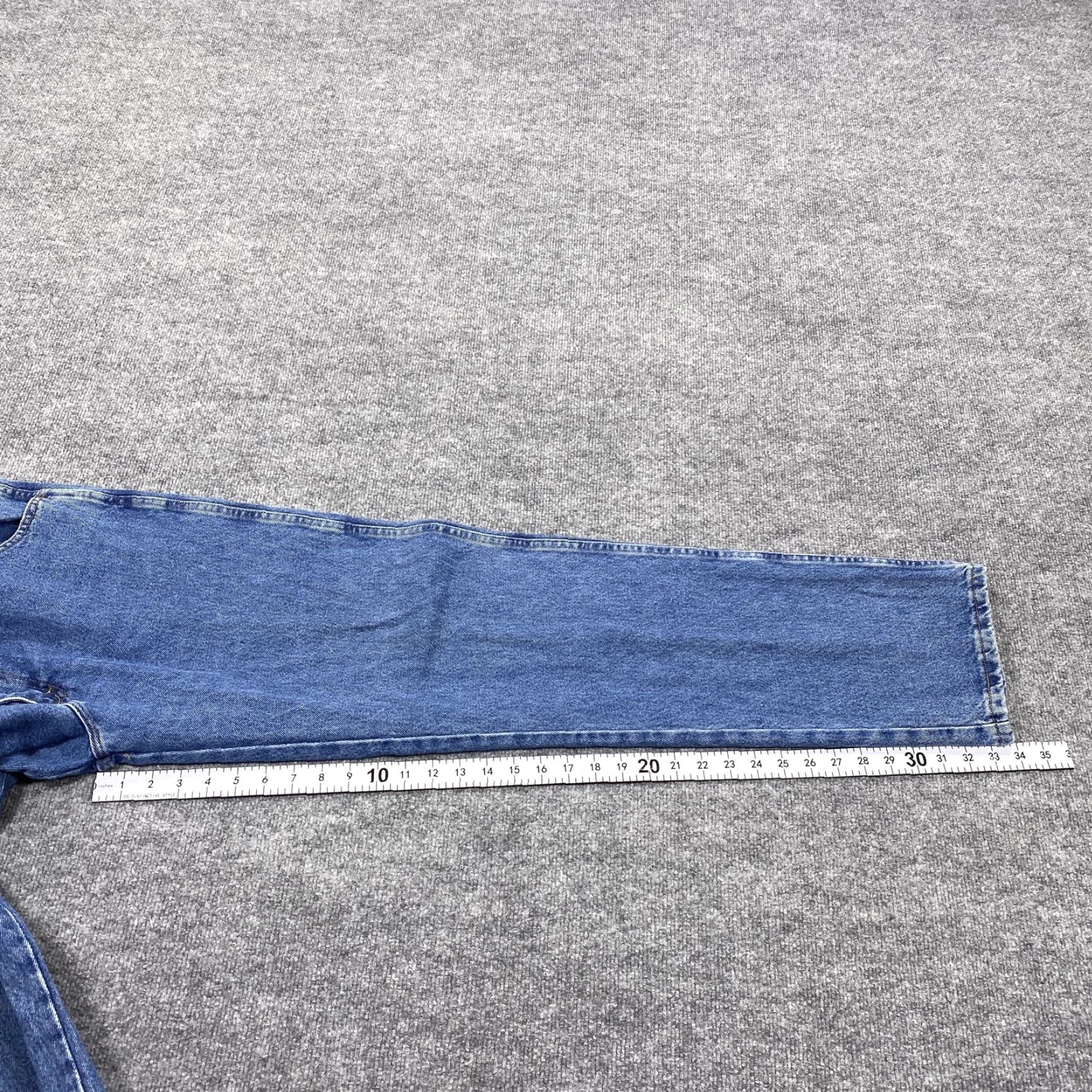 Vintage Rustler Jeans Mens 36x34 Blue Straight Regular Fit Medium Wash Denim Cotton Zip Fly Pockets Mens Size US 36 / EU 52 - 7 Thumbnail