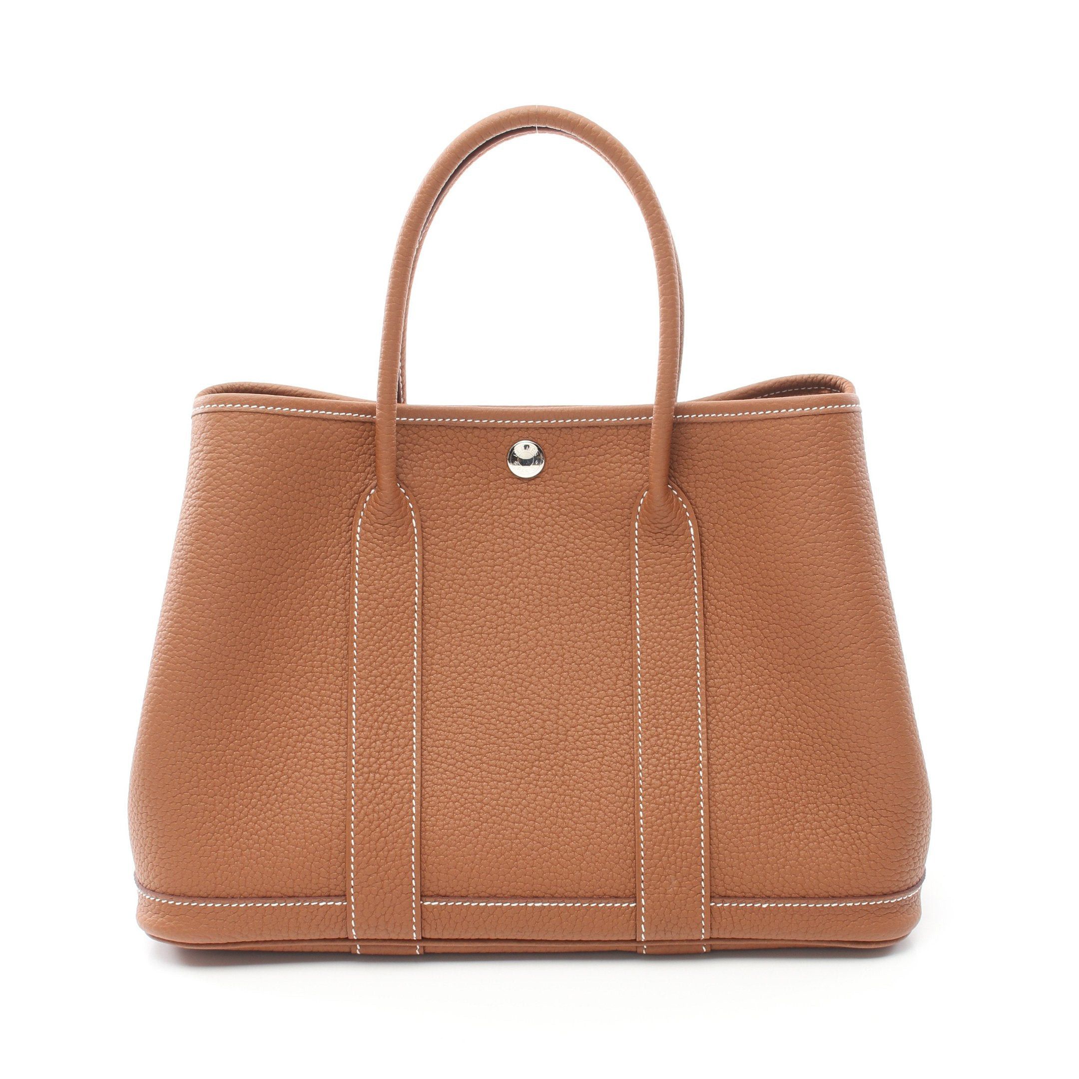 Hermes Hermes Garden Party Tpm Gold Handbag Tote Bag Negonda Leather Light Brown Silver Hardware Double Engraved Size ONE SIZE - 1 Thumbnail