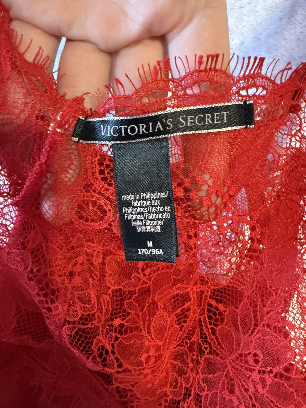 Victoria's Secret Victoria’s Secret size medium red lace nighty chemise Size M / US 6-8 / IT 42-44 - 2 Thumbnail