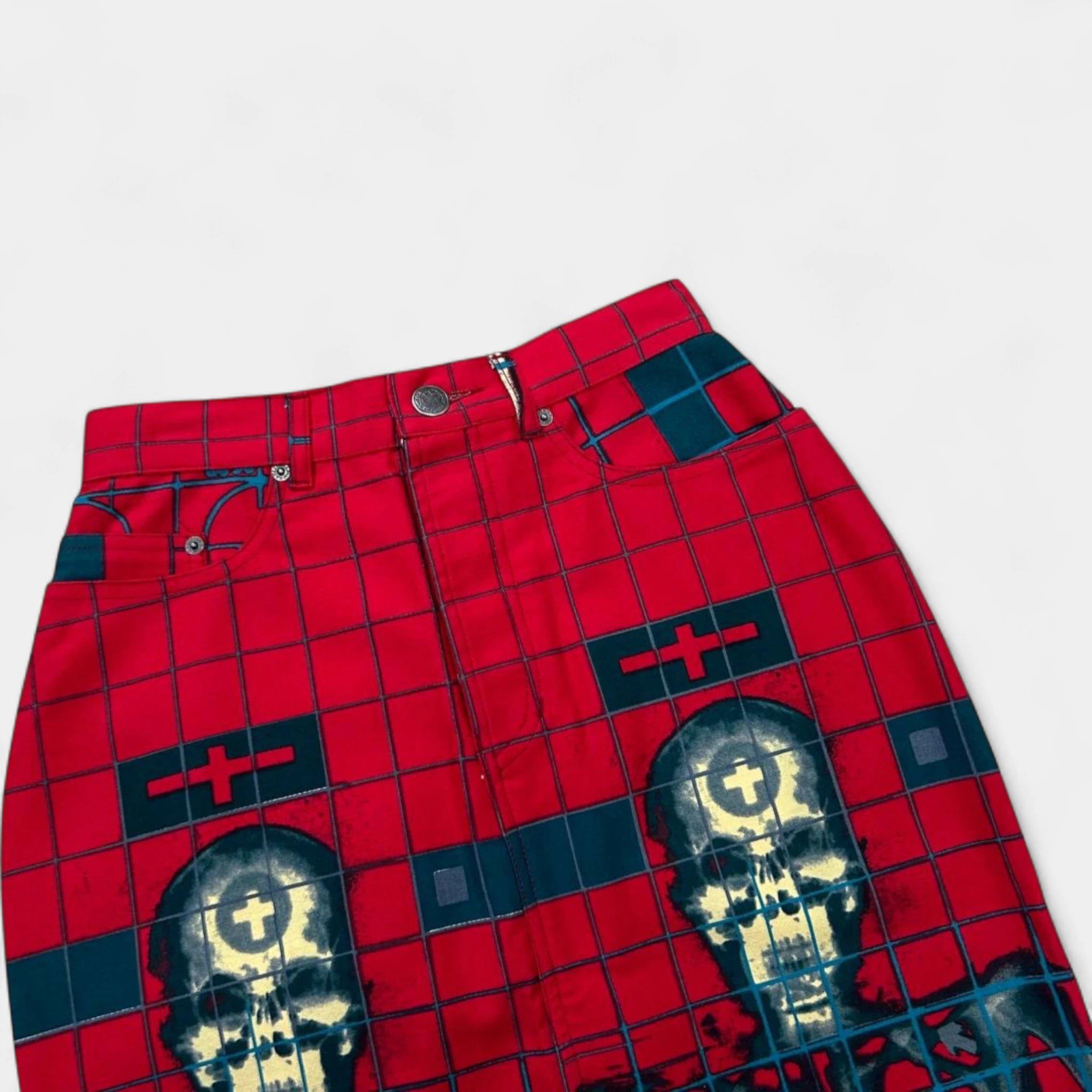 Jean Paul Gaultier Jean Paul Gaultier 1996 "Cyberbaba" X-Ray Skeleton Skirt Size 26" / US 2 / IT 38 - 2 Thumbnail