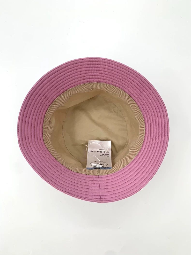Prada Prada Size M Pink logo triangle fisherman hat sunshade hat Size ONE SIZE - 6 Thumbnail