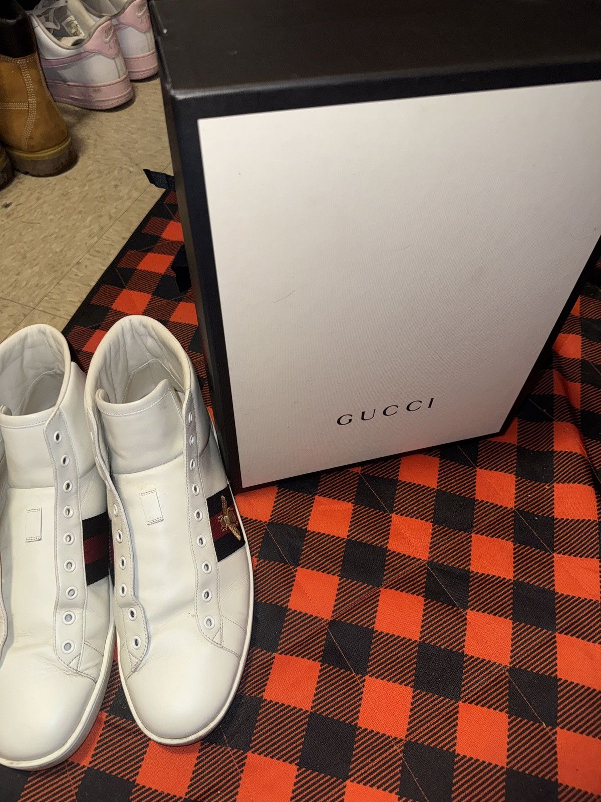 Gucci Gucci Ace Bee Sneakers White | Men’s size 12 | Box included Size US 12 / EU 45 - 1 Thumbnail
