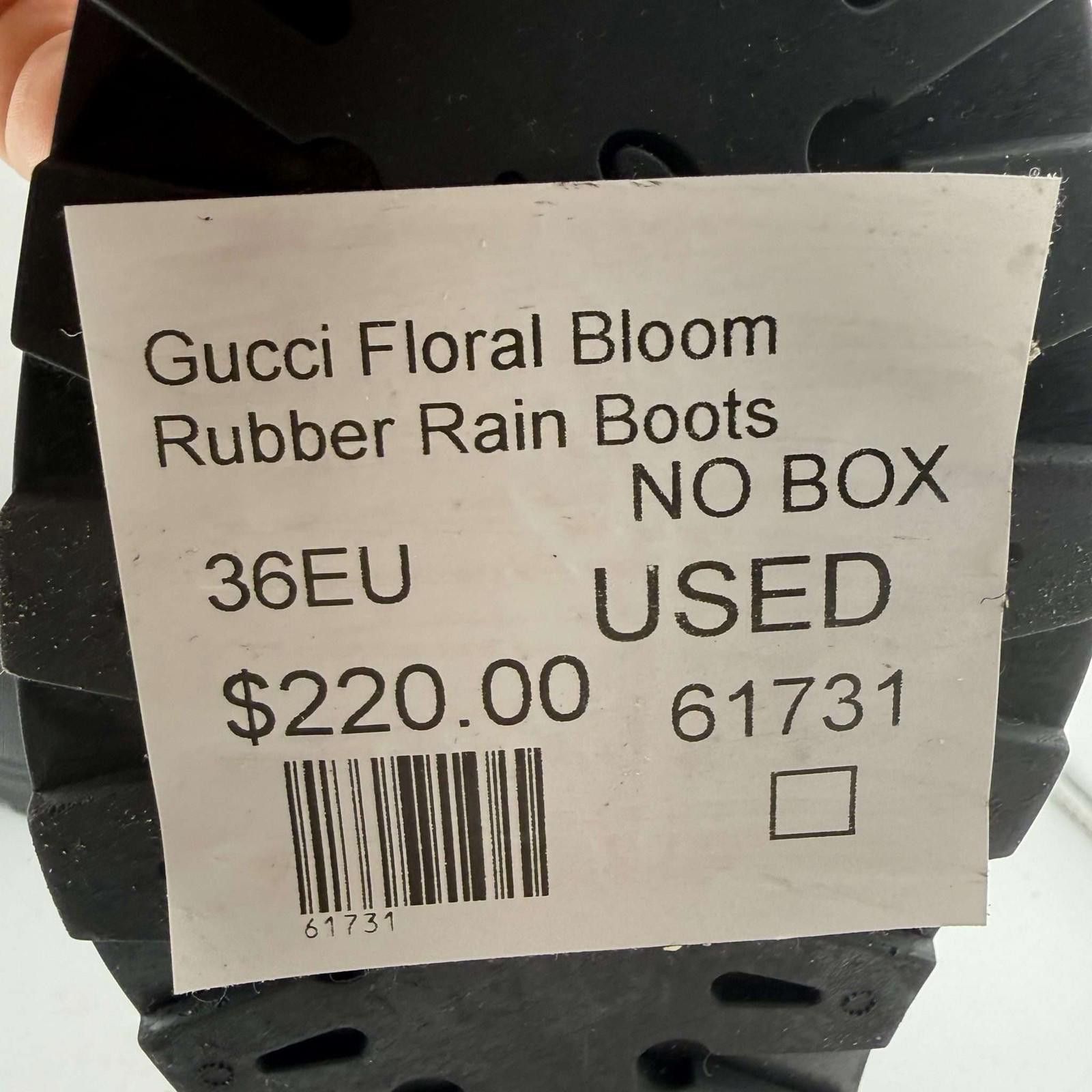 Gucci Gucci Floral Bloom Rubber Rain Boots 36EU Used No Box Size US 6 / EU 39 - 9 Thumbnail