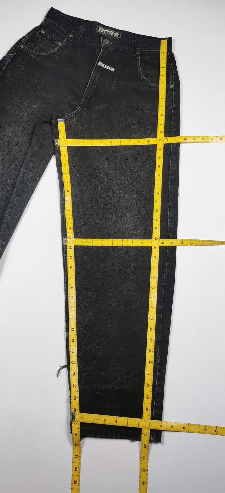 Hugo Boss Baggy Carpenter Boss Distressed Vintage Black Jeans Size US 30 / EU 46 - 13 Thumbnail