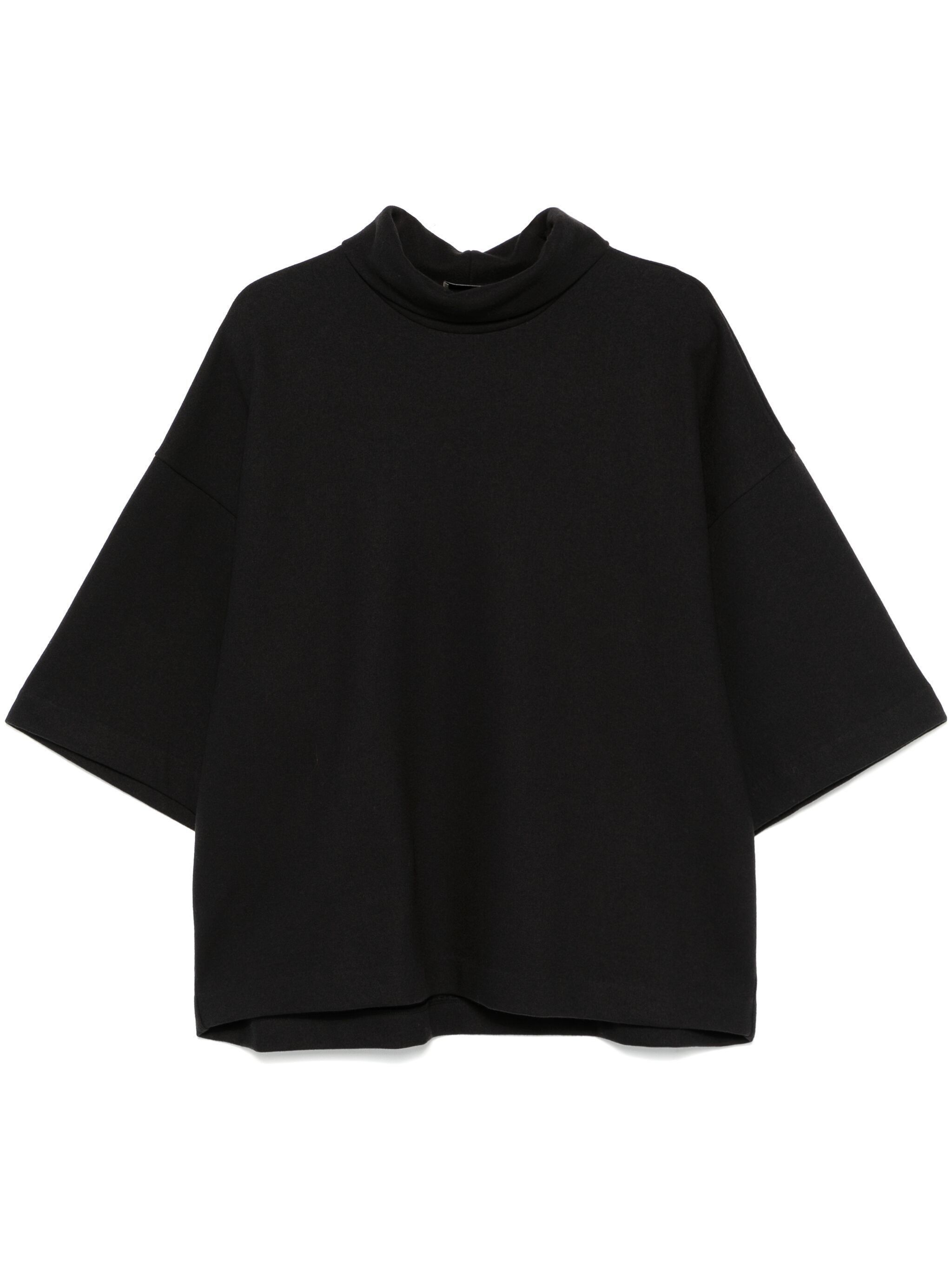 Fear of God o1s22i1n1024 Oversized High-Neck T Shirt in Black Size US L / EU 52-54 / 3 - 1 Thumbnail