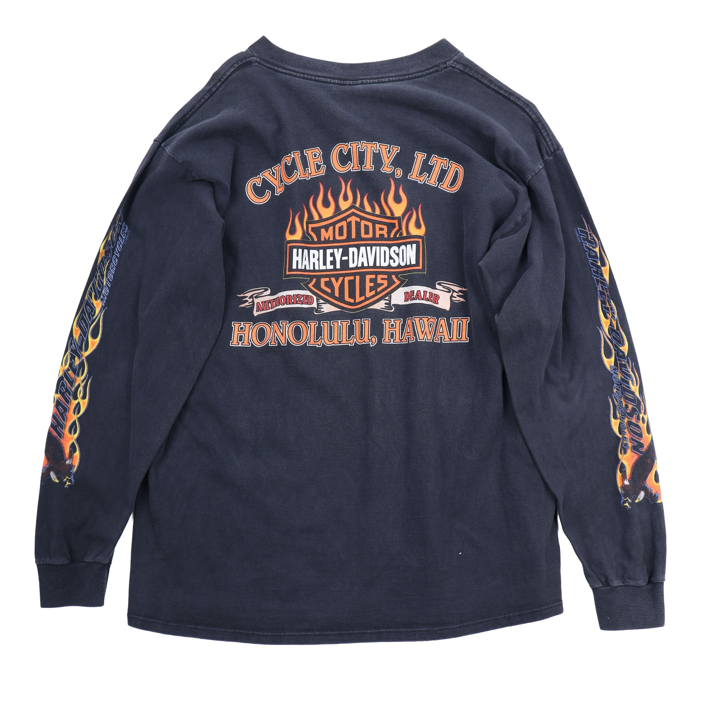 Vintage Harley Davidson Eagle LS Hawaii Size US XL / EU 56 / 4 - 2 Thumbnail