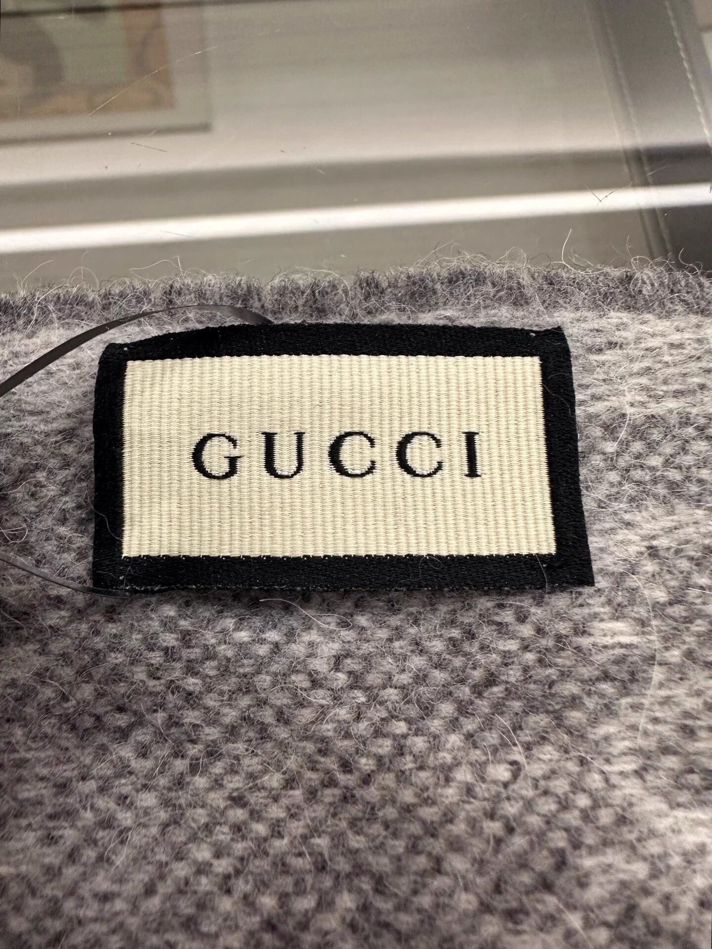 Gucci Gucci Light Gray GG Tassel Wool Scarf Size ONE SIZE - 8 Thumbnail