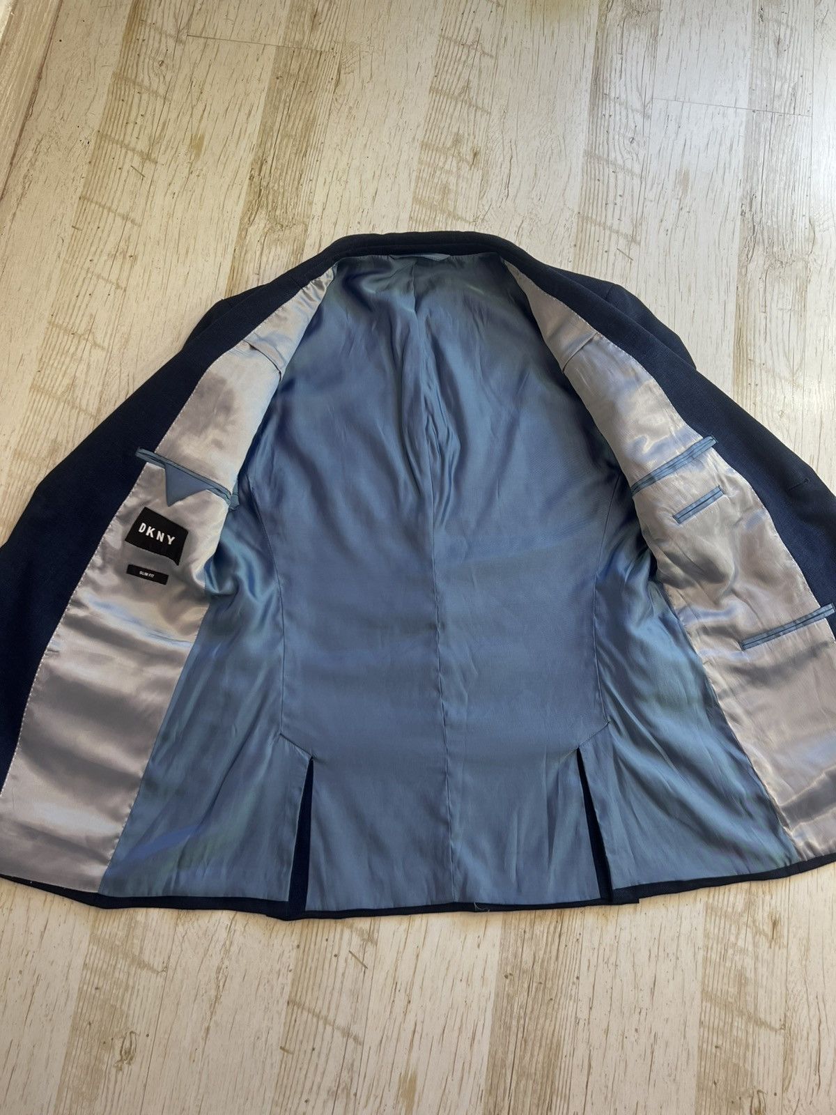 DKNY DKNY Blue Wool Blazer Size 48 Classic Tailored Size 38S - 5 Thumbnail