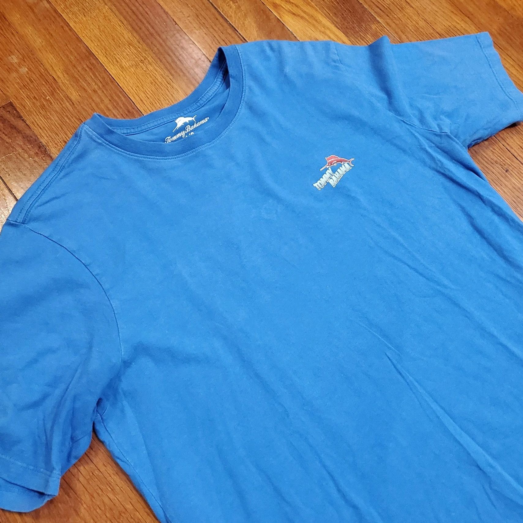 Tommy Bahama Tommy Bahama Shirt Mens T-Shirt Blue Scenic Drive Golf Graphic Cotton Short Sleeve Crewneck Graphic Print 100% Cotton L/Adult Large Mens Size US L / EU 52-54 / 3 - 4 Thumbnail