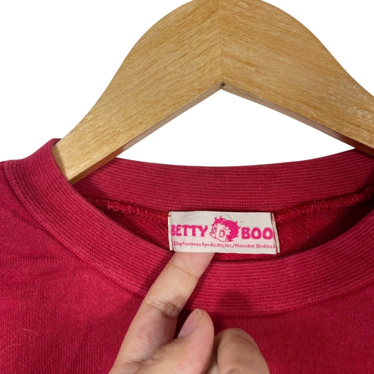 Vintage Betty Boop Graphic Sweatshirt Pullover Red Vintage Style Size XL / US 12-14 / IT 48-50 - 3 Thumbnail