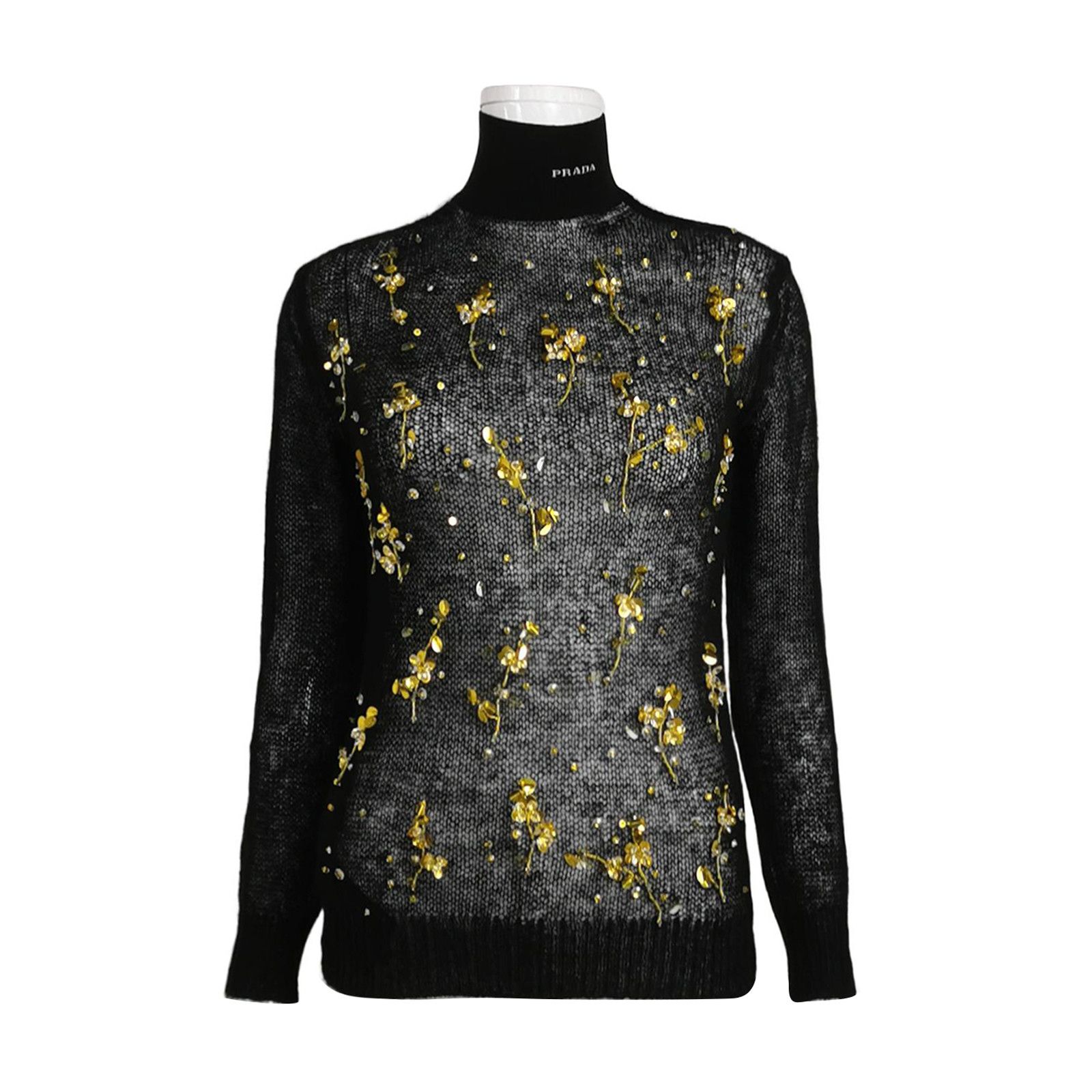 Prada Prada Sequin Embellished Mohair Sweater Size 36 Size XS / US 0-2 / IT 36-38 - 1 Thumbnail