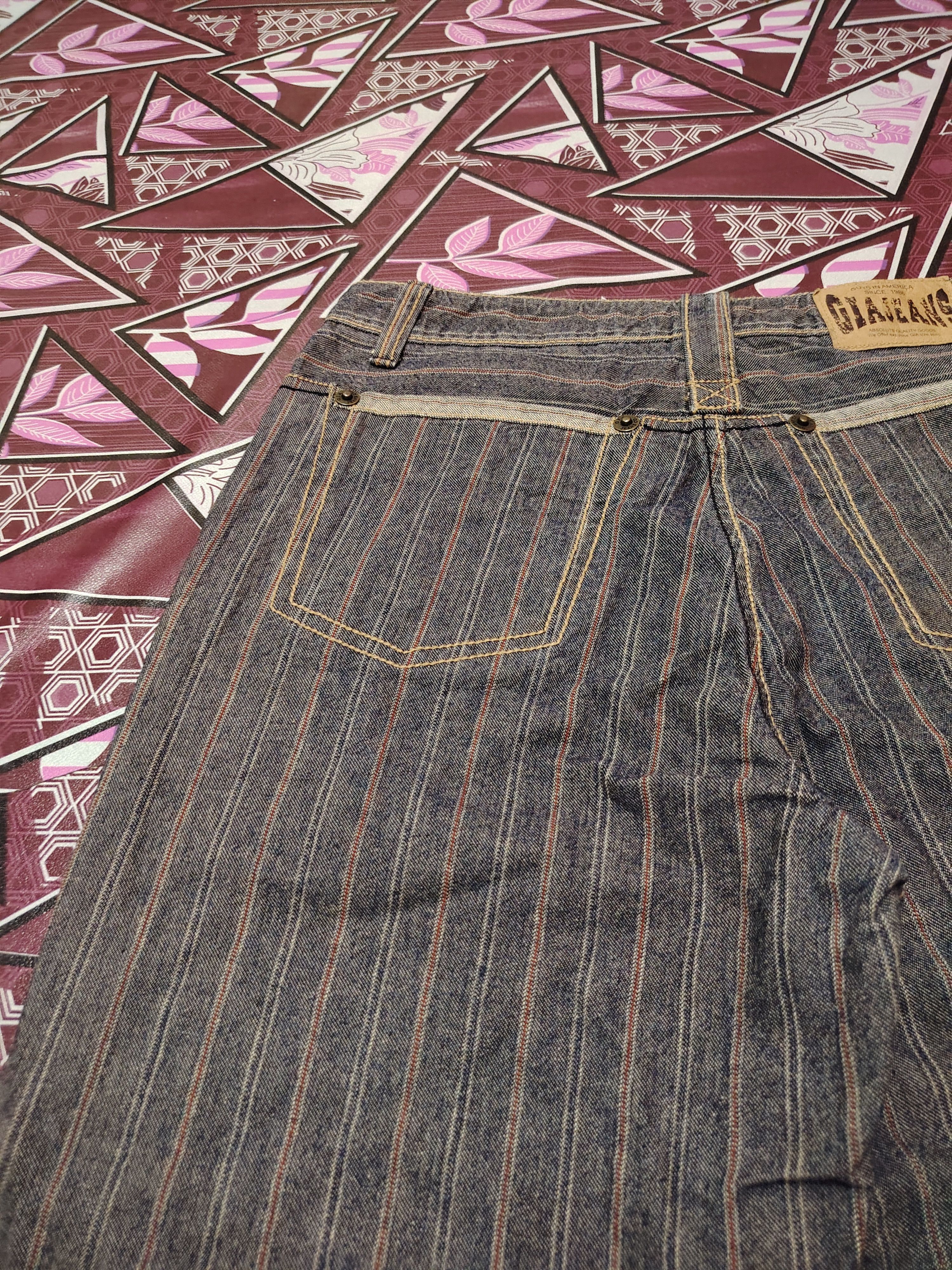 Designer × Japanese Brand Guys in America Jeans Striped baggy style Size US 32 / EU 48 - 13 Thumbnail