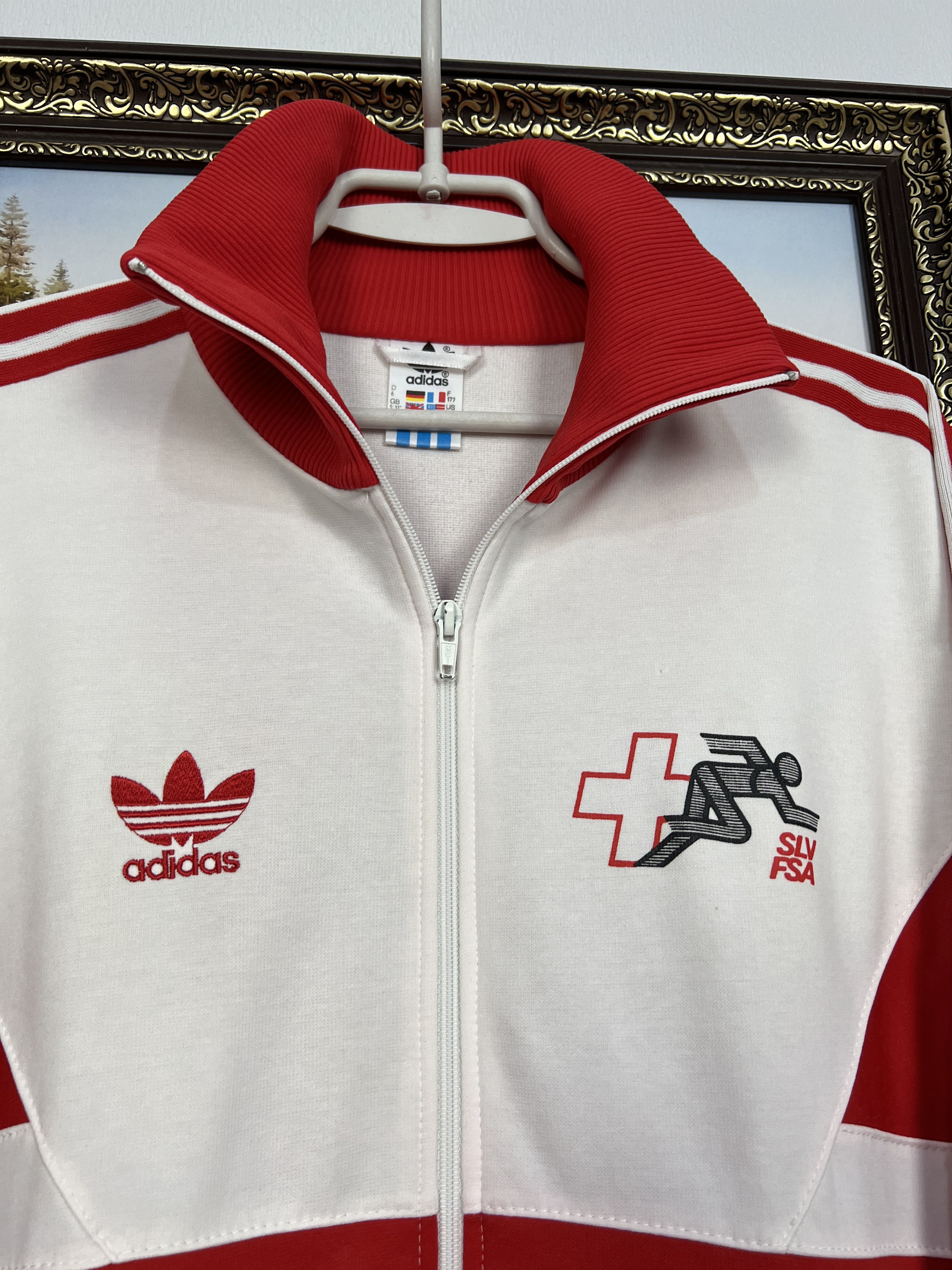 Adidas Vintage 90's Switzerland Olympics Suit Jacket Pants Set Rare Size US M / EU 48-50 / 2 - 3 Thumbnail
