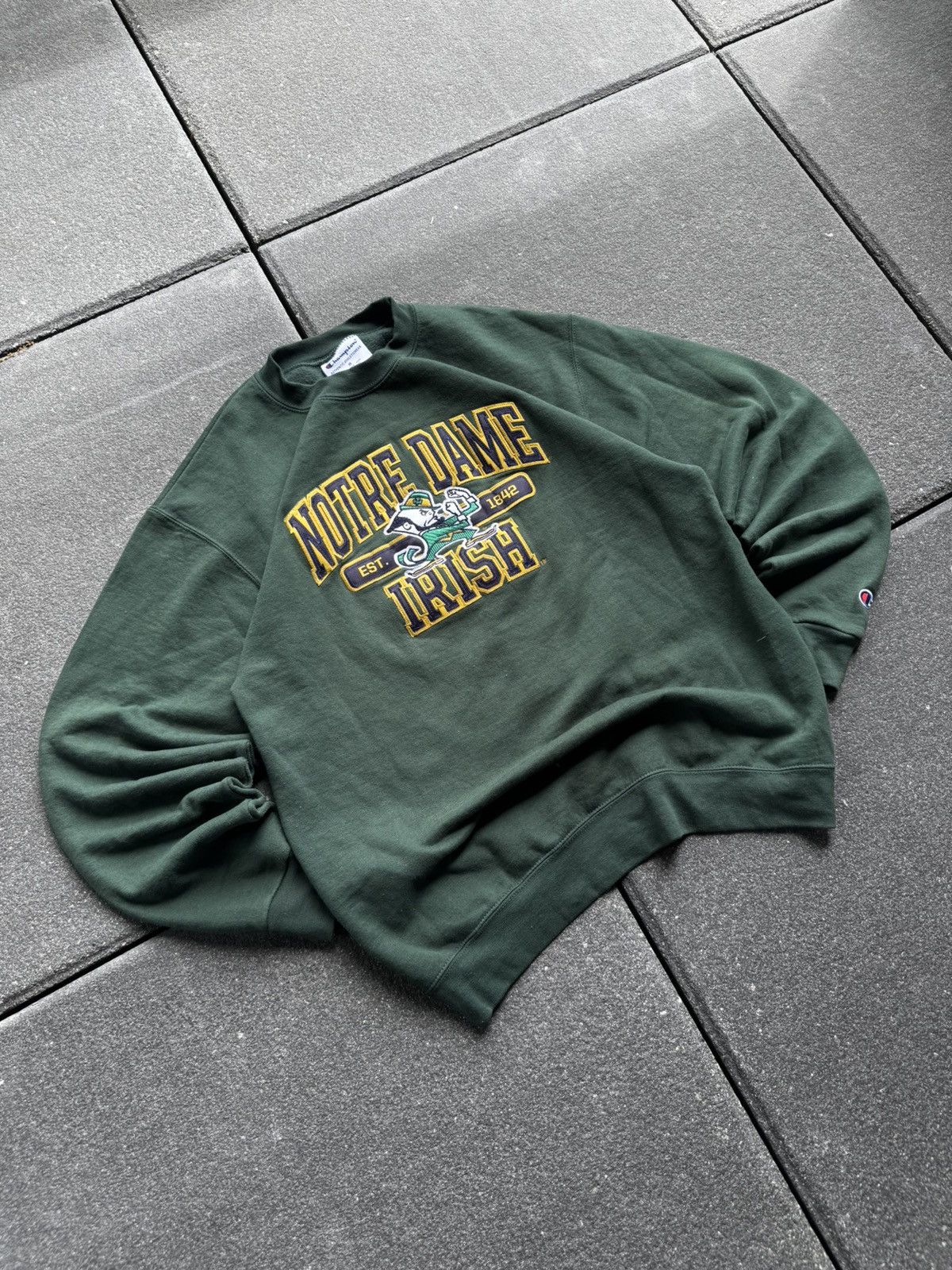 Champion CRAZY Y2K NOTRE DAME COLLEGIATE SWEATSHIRT Size US L / EU 52-54 / 3 - 1 Thumbnail