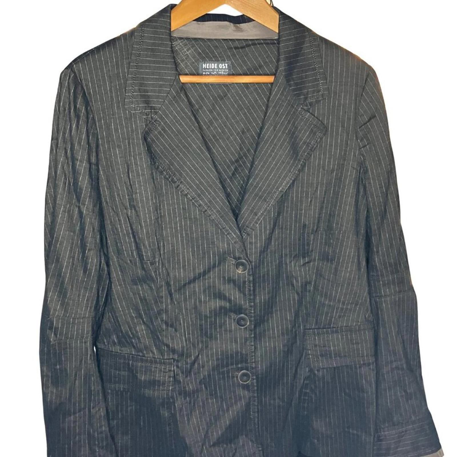 Other Heide Ost Pinstripe Blazer Linen Blend XL Size XL / US 12-14 / IT 48-50 - 2 Thumbnail