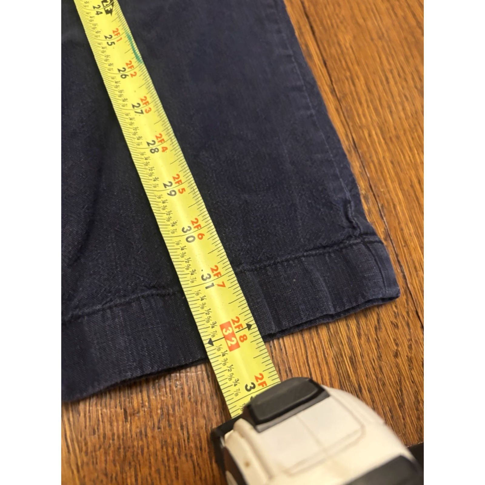 J.Crew J.CREW The Sutton Pants Mens 31x32 Blue Chino Cotton Preppy Summerweight N1 Regular Straight Front Zip Button Pockets Size US 31 - 2 Thumbnail
