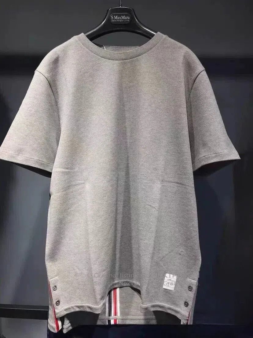 Thom Browne Thom Browne Gray Striped Cotton Men's T. Size US XXL / EU 58 / 5 - 1 Thumbnail
