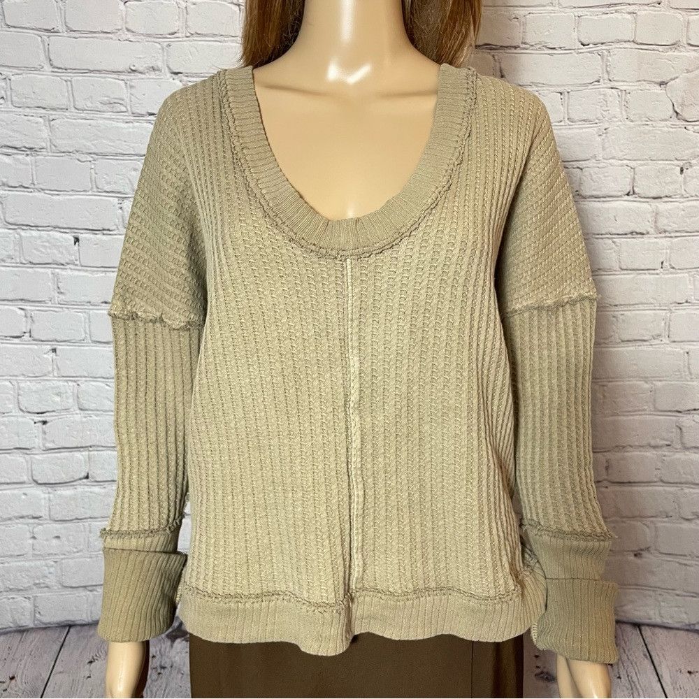 Free People New Free People New Magic Thermal Long Sleeve Golden Olive Size S / US 4 / IT 40 - 9 Thumbnail
