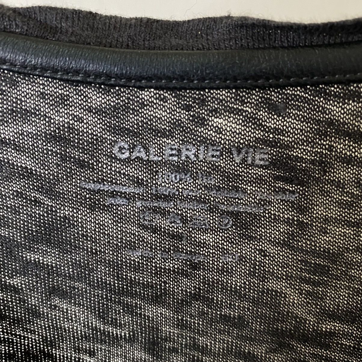 Japanese Brand Galerie Vie Genuine Leather LS Women Tshirt Linen Sleeves Size S / US 4 / IT 40 - 3 Thumbnail