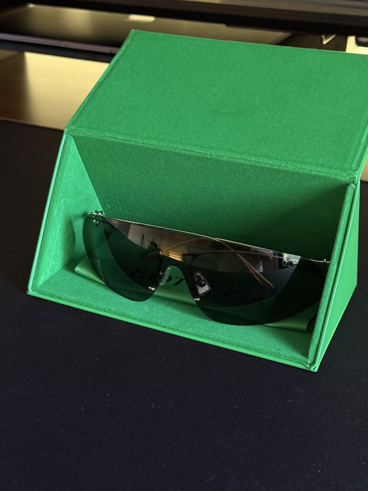Bottega Veneta Bottega Veneta Silver Shield Sunglasses Size ONE SIZE - 3 Thumbnail