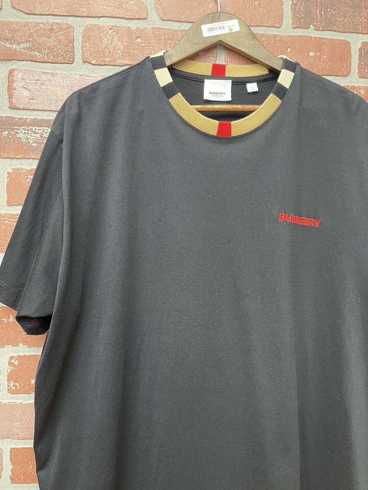 Burberry Size L - Burberry Black Icon Stripe Trim Size US L / EU 52-54 / 3 - 2 Thumbnail