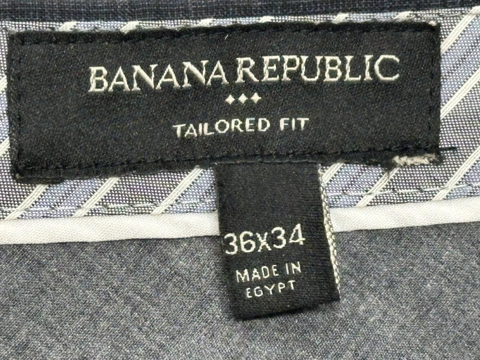 Banana Republic Banana Republic Tailored Fit Dress Pants Black Mens 36/34 Size US 36 / EU 52 - 6 Thumbnail